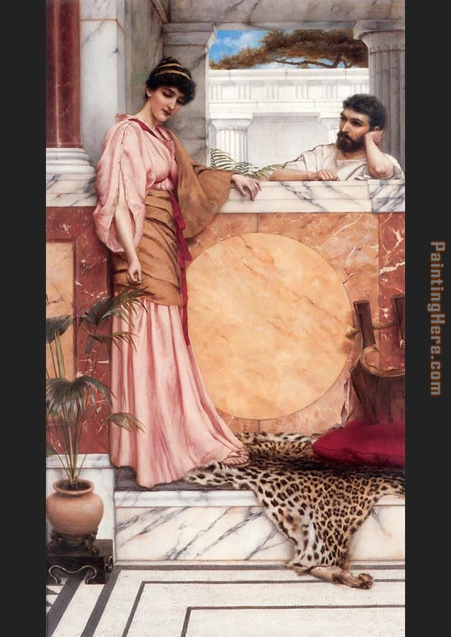 Waiting for an Answer painting - John William Godward Waiting for an Answer art painting